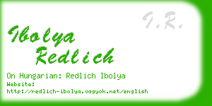 ibolya redlich business card